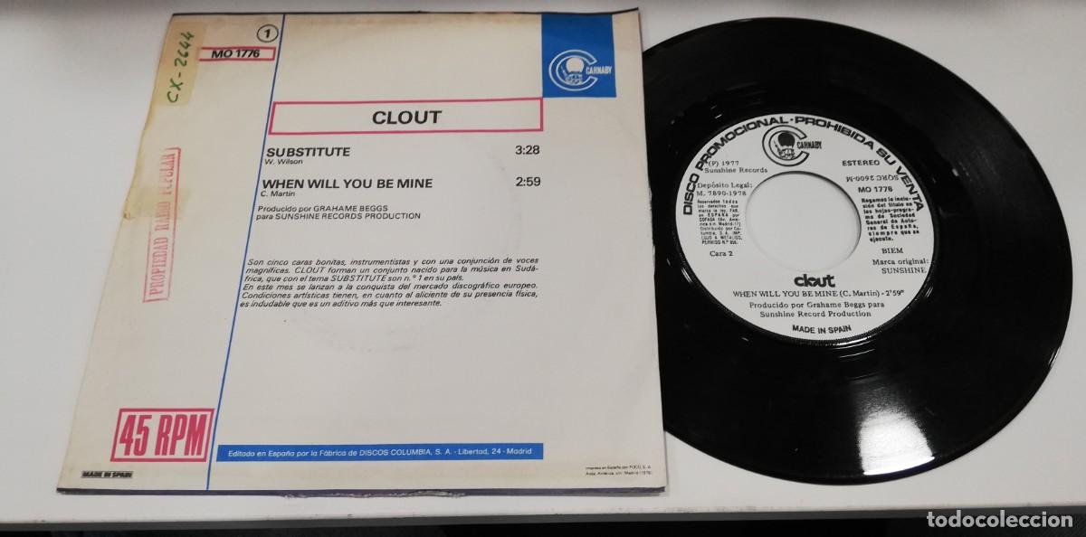 Discos de vinilo: SCO31-Clout - Substitute (7&rdquo;, Promo) - Foto 2