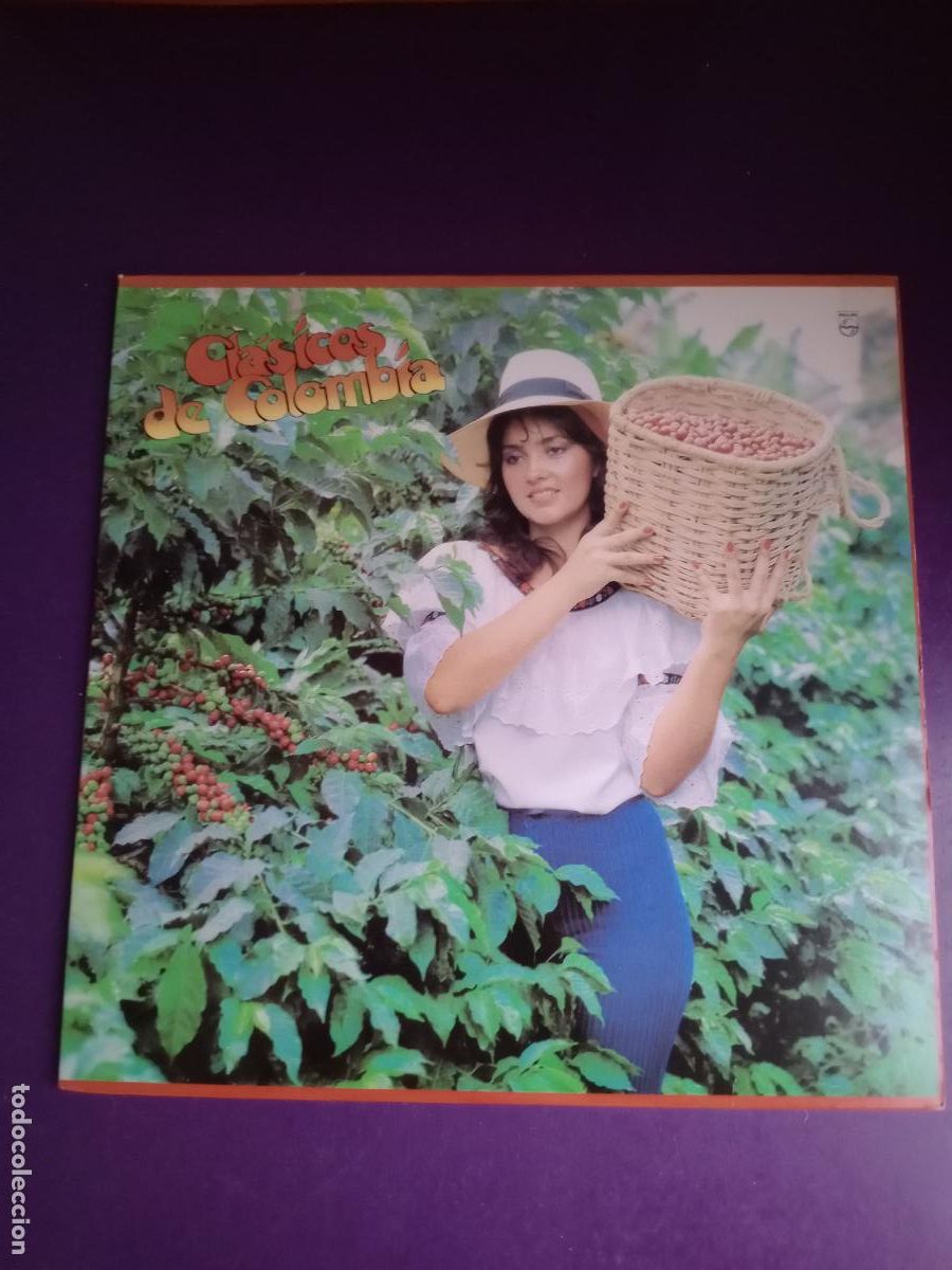 Disques de vinyle: Cl&aacute;sicos De Colombia - lp philips 1987 - 22 TEMAS, CUMBIA, VALLENATO, PASAJE, BAMBUCO, ETC SIN USO
