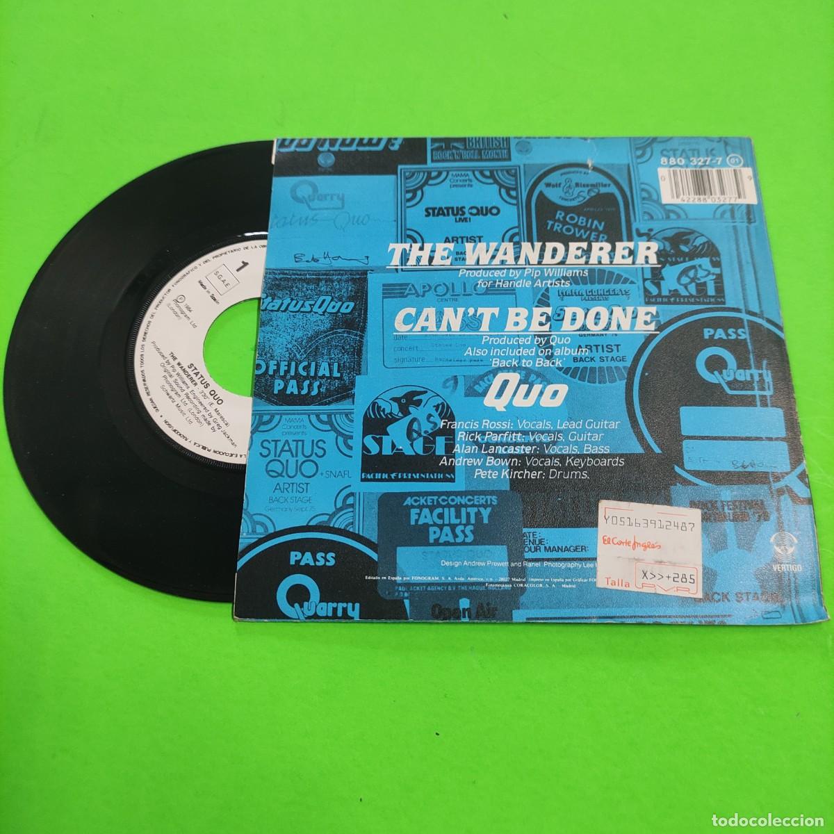 Discos de vinilo: STATUS QUO ** THE WANDERER ** SINGLE VINILO ** JUANI - Foto 2