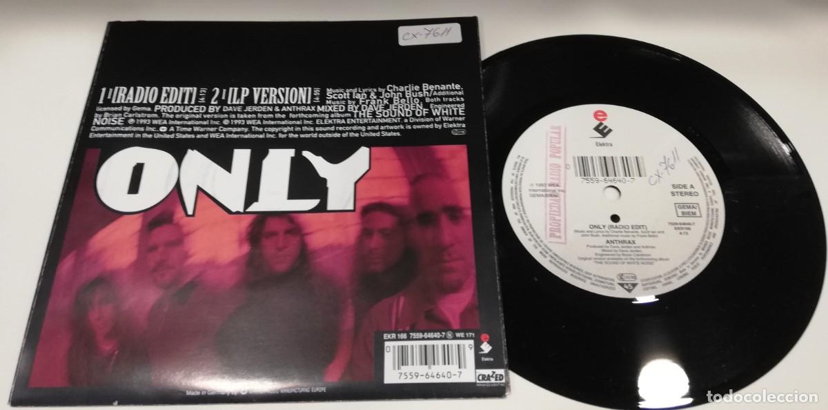 Discos de vinilo: SCO28-Anthrax - Only (7&rdquo;, Single) - Foto 2