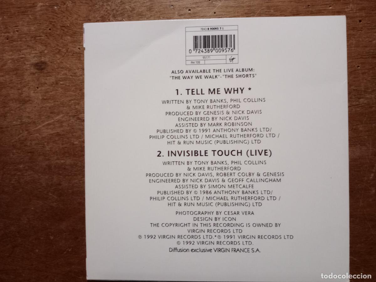 Discos de vinilo: Genesis - tell me why + invisible touch (live) - Foto 2