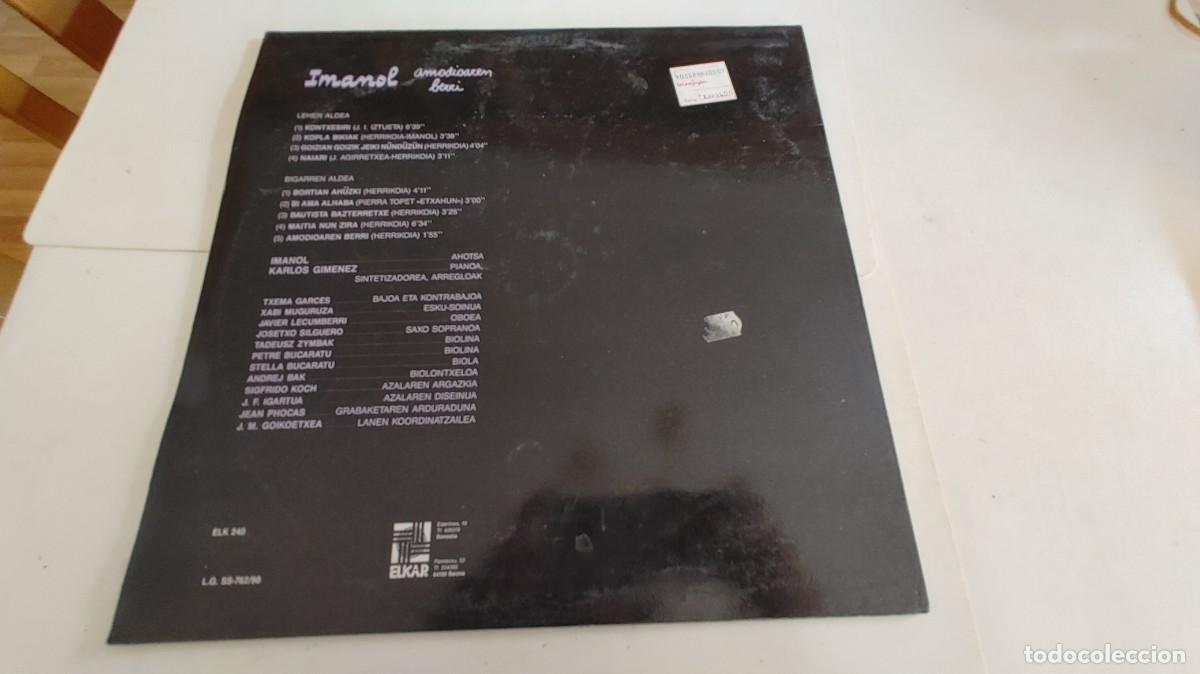 Discos de vinilo: IMANOL-LP AMODIAREN BERRI - Foto 2