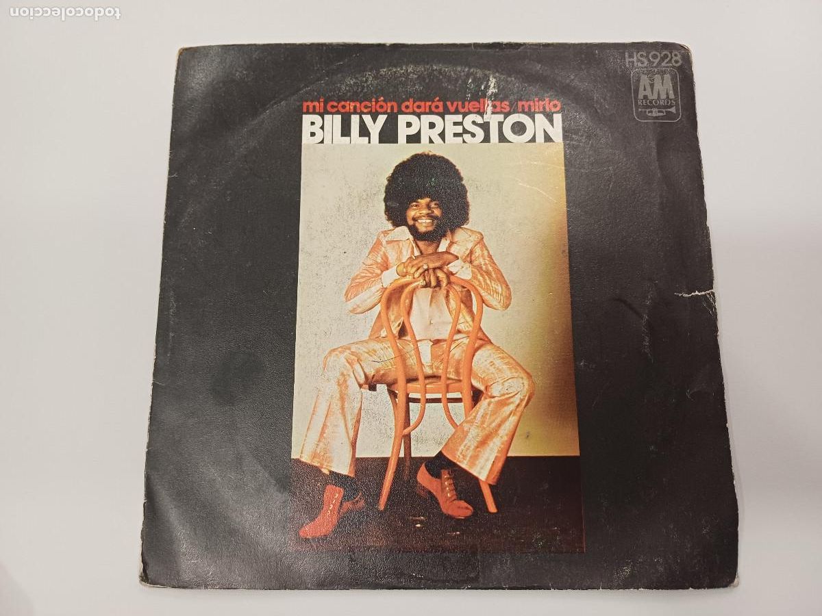 Discos de vinilo: BILLY PRESTON/MI CANCION DARA VUELTAS/SINGLE. - Foto 1