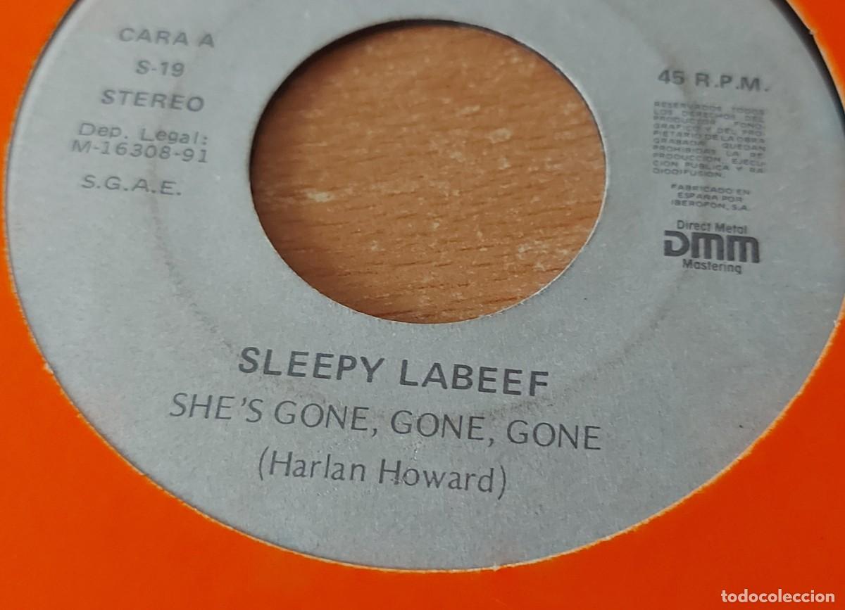 Discos de vinilo: SLEEPY LABEEF 3 SINGLES 7&rdquo; ROCK AND ROLL - Foto 3