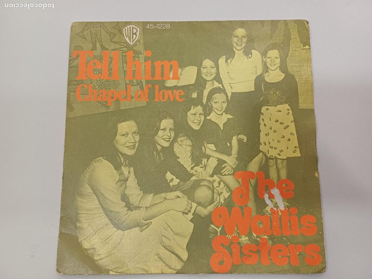 Discos de vinilo: THE WALLIS SISTERS/TELL HIM/SINGLE. - Foto 1