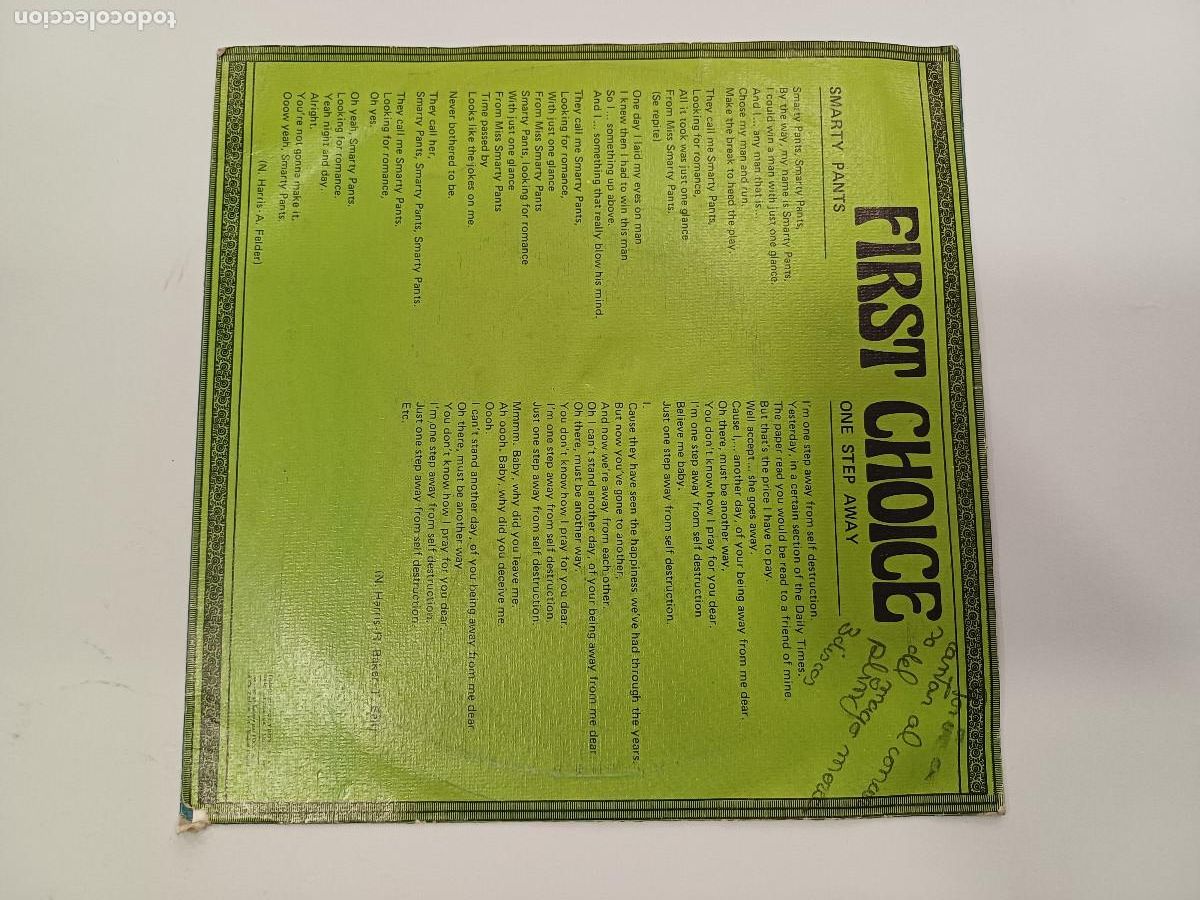 Discos de vinilo: FIRST CHOICE/SMARTY PANTS/SINGLE. - Foto 3