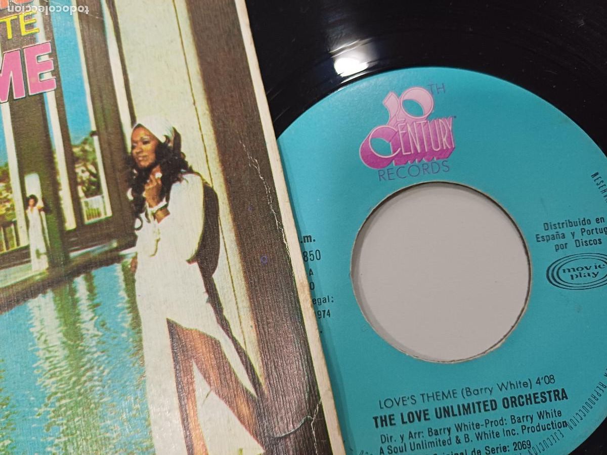 Discos de vinilo: BARRY WHITE/LOVES THEME/SINGLE. - Foto 2