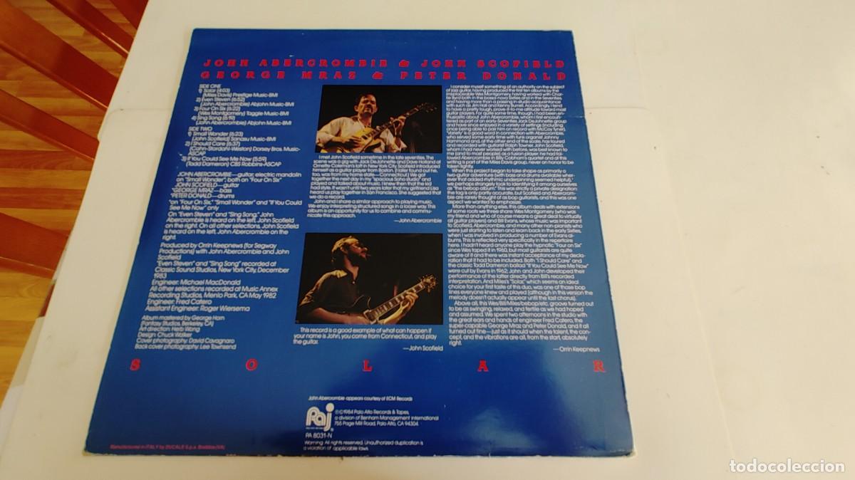 Discos de vinilo: JOHN ABERCROMBIE & JOHN SCOFIELD-LP SOLAR - Foto 2