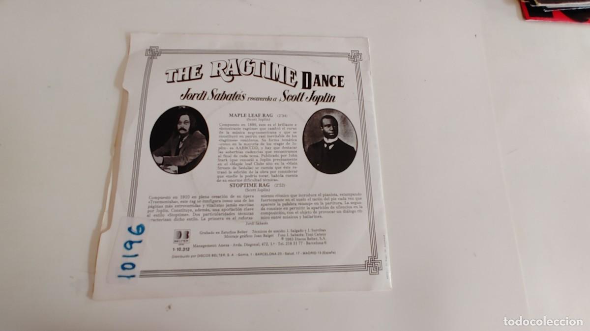 Discos de vinilo: JORDI SABATES-SINGLE THE RAGTIME DANCE - Foto 2