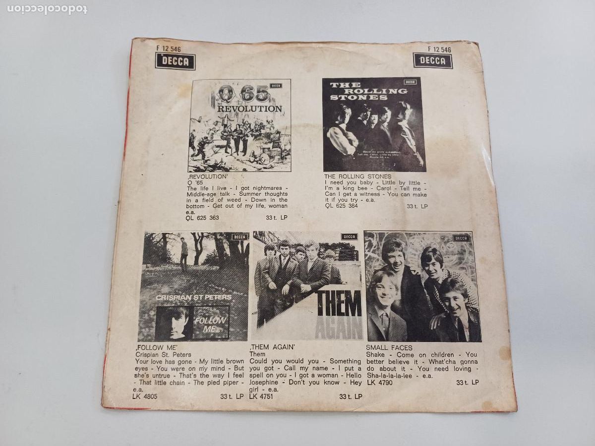 Discos de vinilo: THE ROLLING STONES/LETS SPEND THE NIGHT TOGETHER/SINGLE. - Foto 3