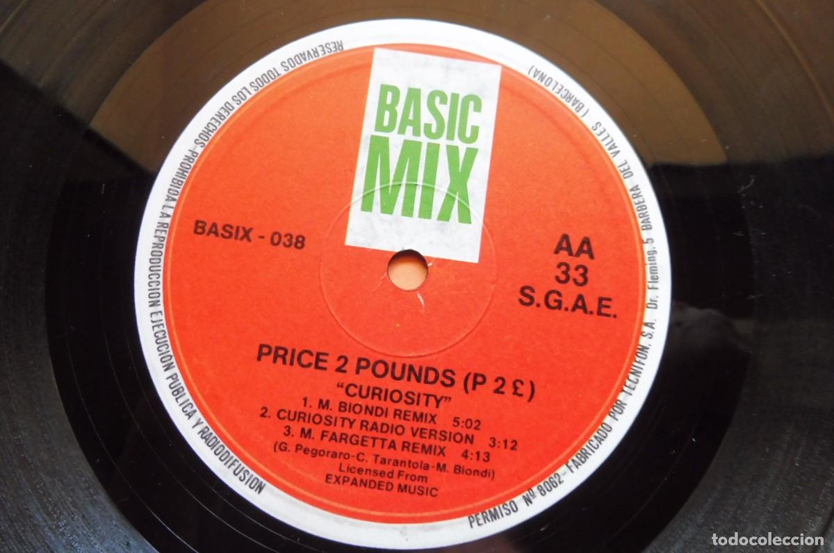 Discos de vinilo: Price 2 Pounds &ndash; Curiosity (The Remix) - Basic Mix &ndash; BASIX - 038 - 1991 - Foto 3