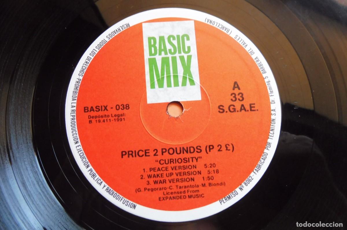 Discos de vinilo: Price 2 Pounds &ndash; Curiosity (The Remix) - Basic Mix &ndash; BASIX - 038 - 1991 - Foto 4