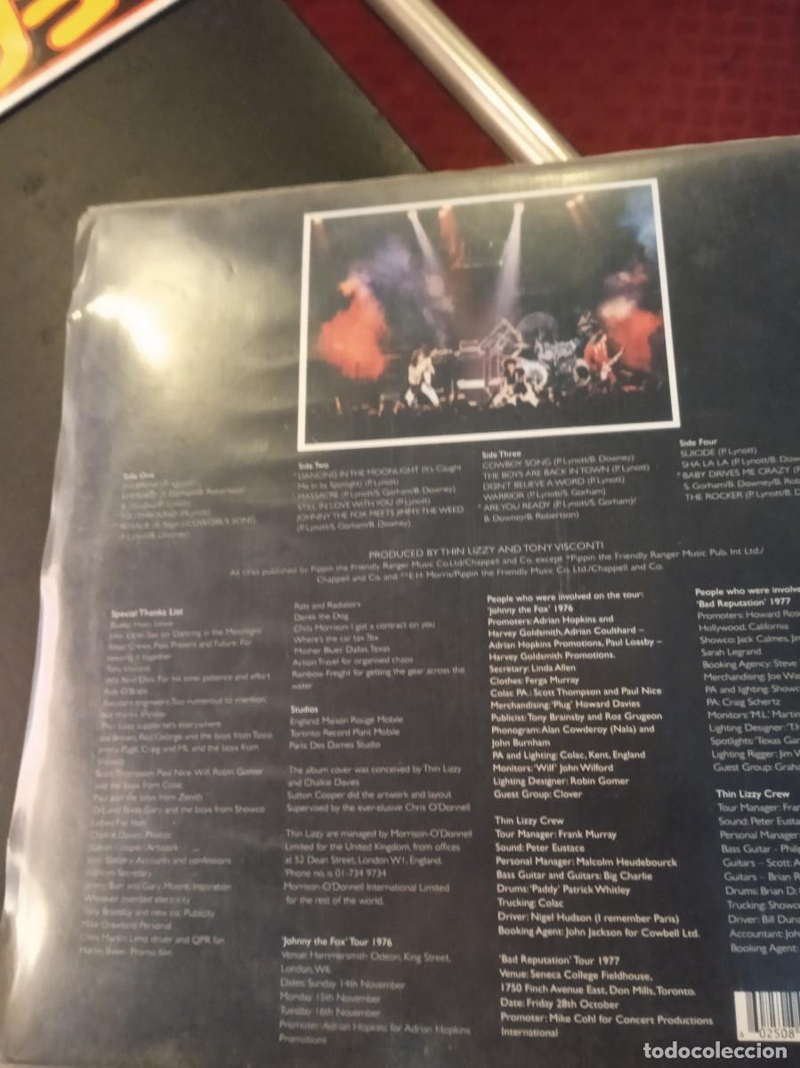 Discos de vinilo: THIN LIZZY- LIVE AND DANGEROUS. LP DOBLE - Foto 2