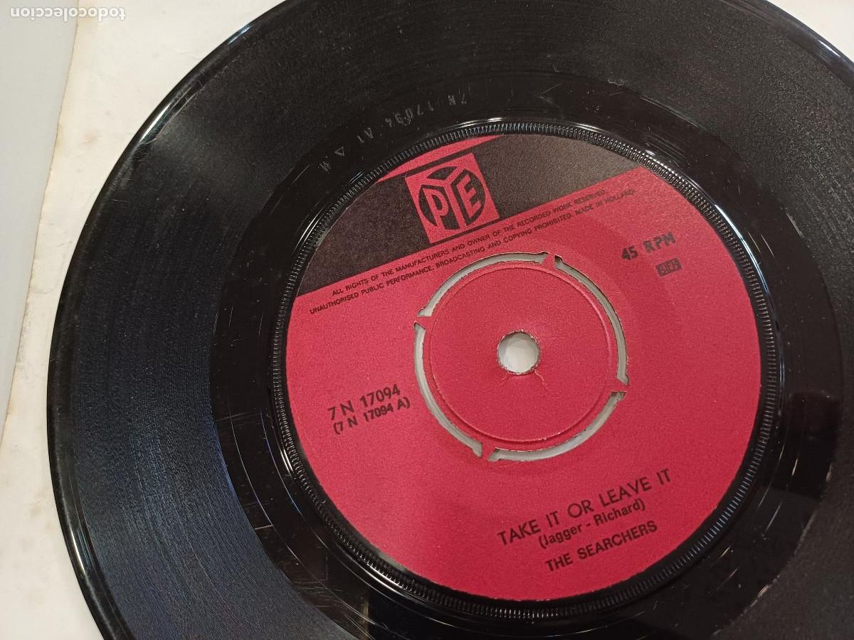 Discos de vinilo: THE SEARCHERS/TAKE IT OR LEAVE IT/SINGLE. - Foto 3