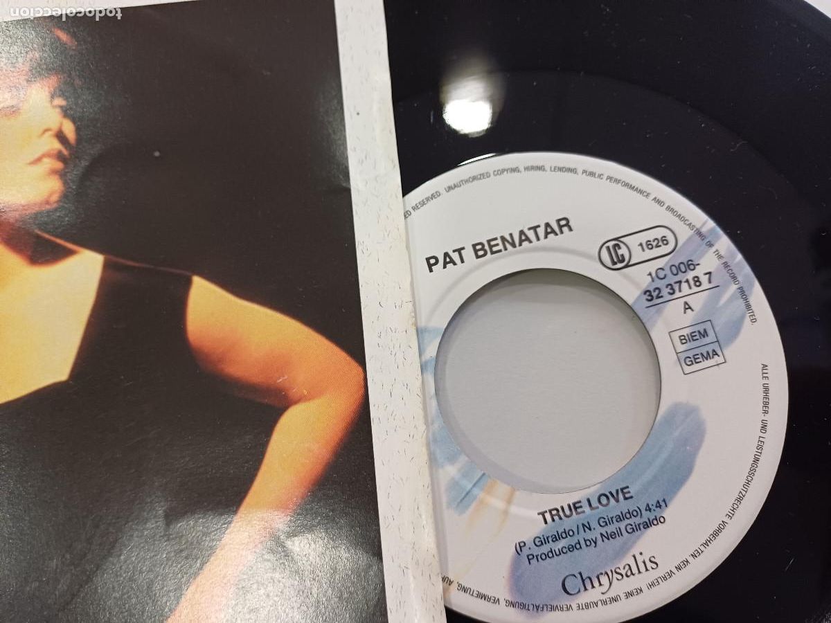 Discos de vinilo: PAT BENATAR/TRUE LOVE/SINGLE. - Foto 2