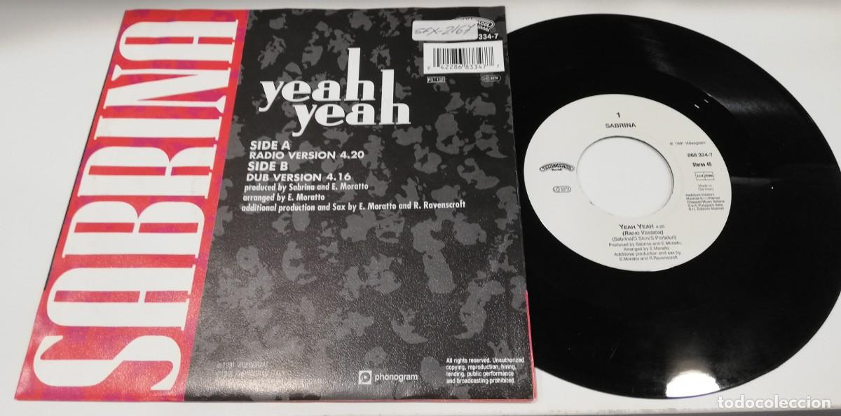 Discos de vinilo: SCO28-Sabrina - Yeah Yeah (7&rdquo;, Single) - Foto 2