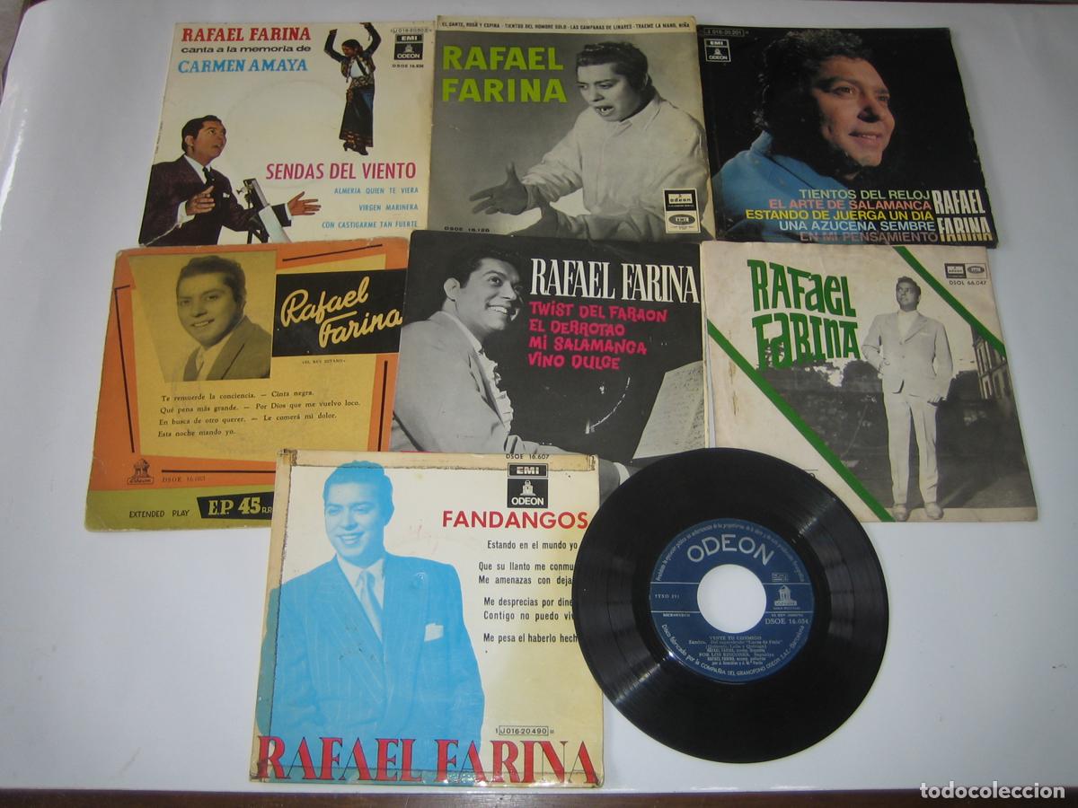 Discos de vinilo: DISCOFERTA - EPS/SINGLES - RAFAEL FARINA - LOTE DE 8 - Foto 1
