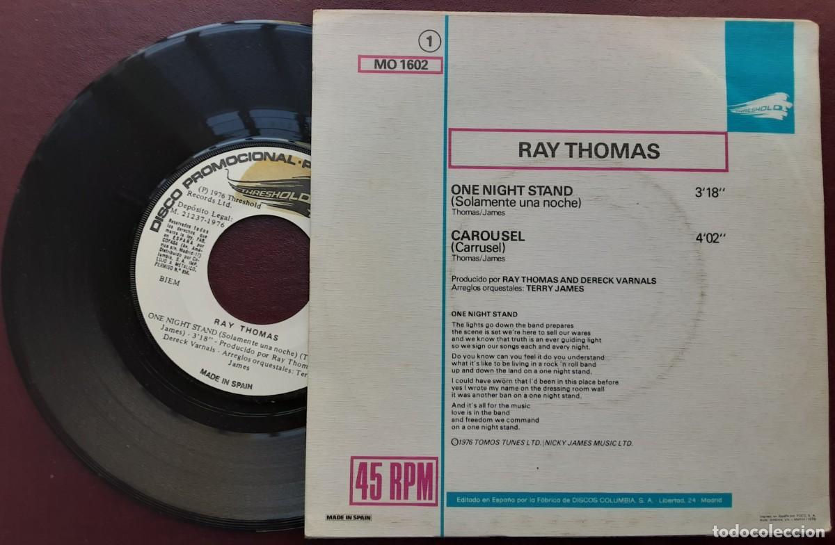 Discos de vinilo: RAY THOMAS, SOLAMENTE UNA NOCHE +CAROUSEL - Foto 2