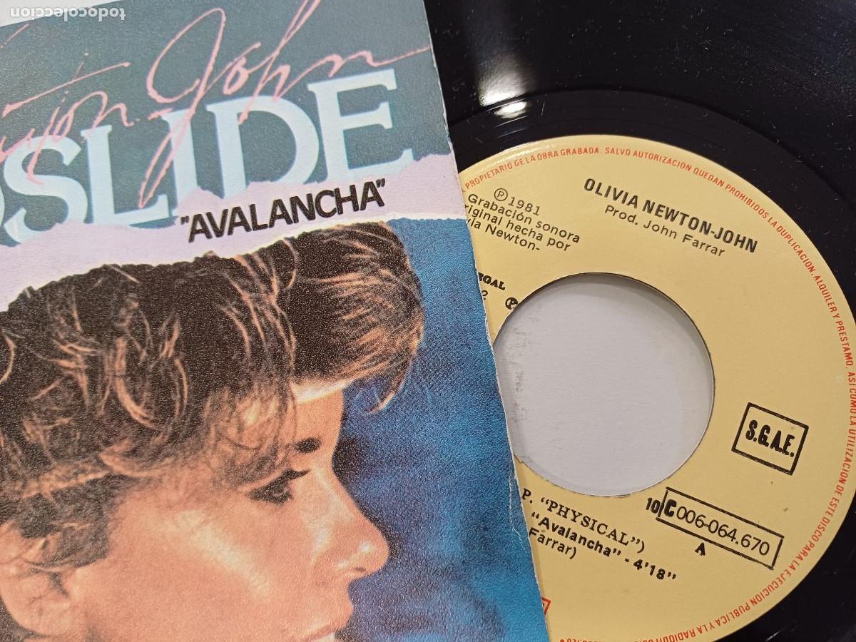 Discos de vinilo: OLIVIA NEWTON JOHN/AVALANCHA-LANDSLIDE/SINGLE. - Foto 2