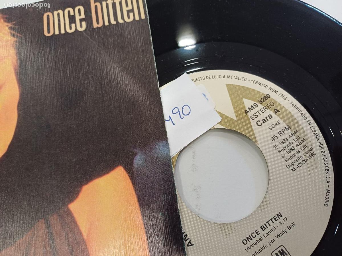 Discos de vinilo: ANNABEL LAMB/ONCE BITTEN/SINGLE PROMOCIONAL. - Foto 2
