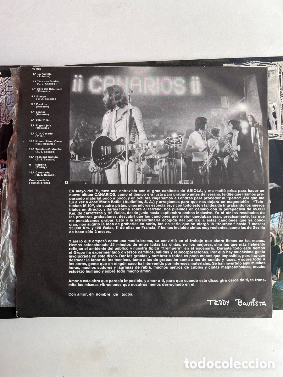 Discos de vinilo: CANARIOS-VIVOS-1972-GATEFOLD-VINILO SIN USO - Foto 5