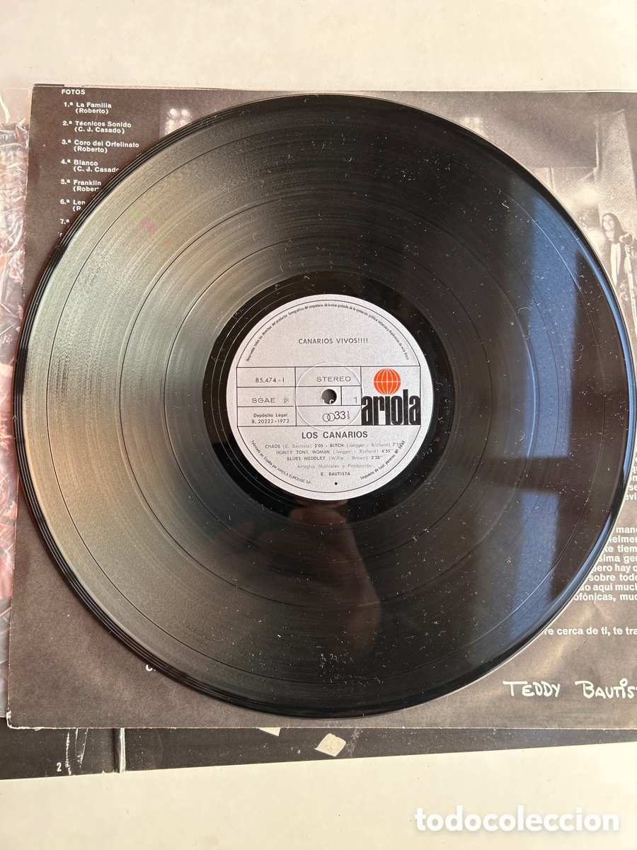 Discos de vinilo: CANARIOS-VIVOS-1972-GATEFOLD-VINILO SIN USO - Foto 6
