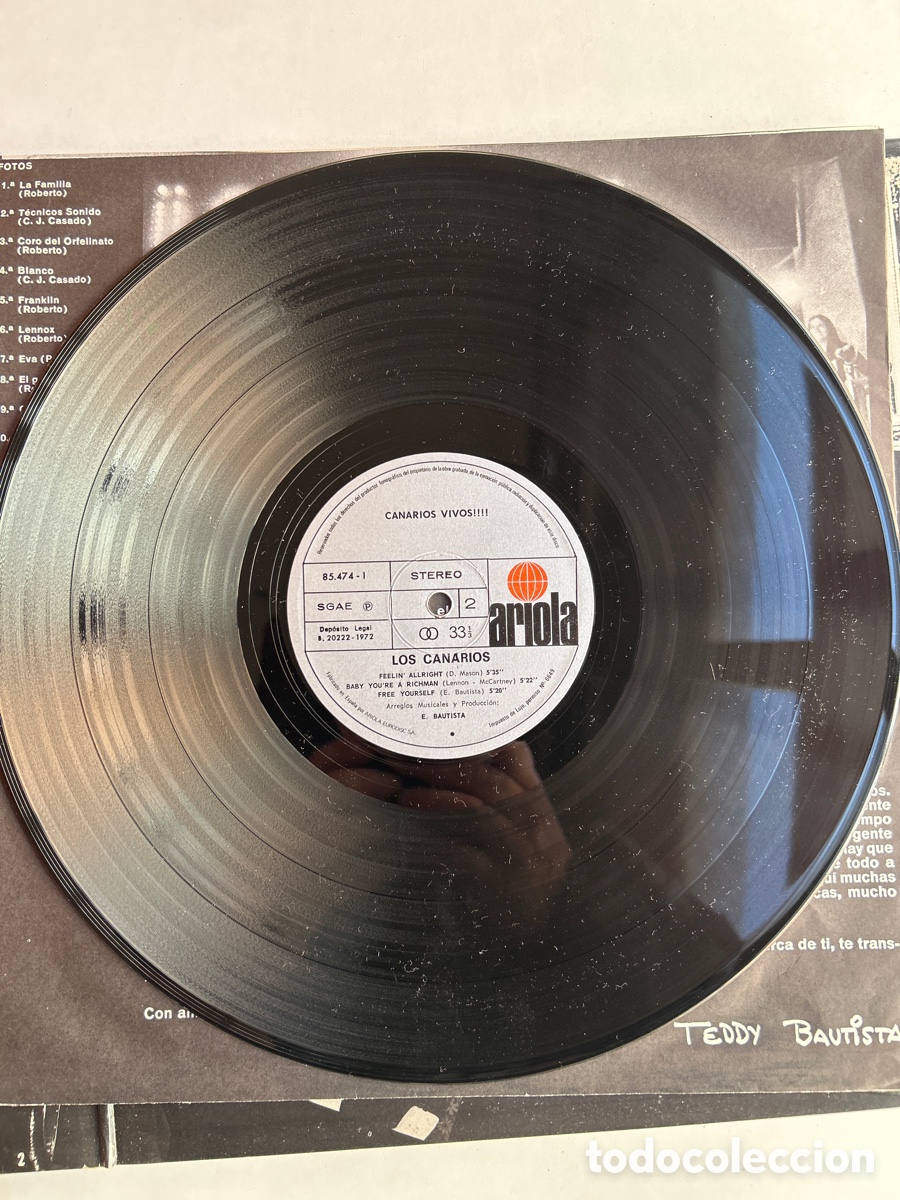 Discos de vinilo: CANARIOS-VIVOS-1972-GATEFOLD-VINILO SIN USO - Foto 8