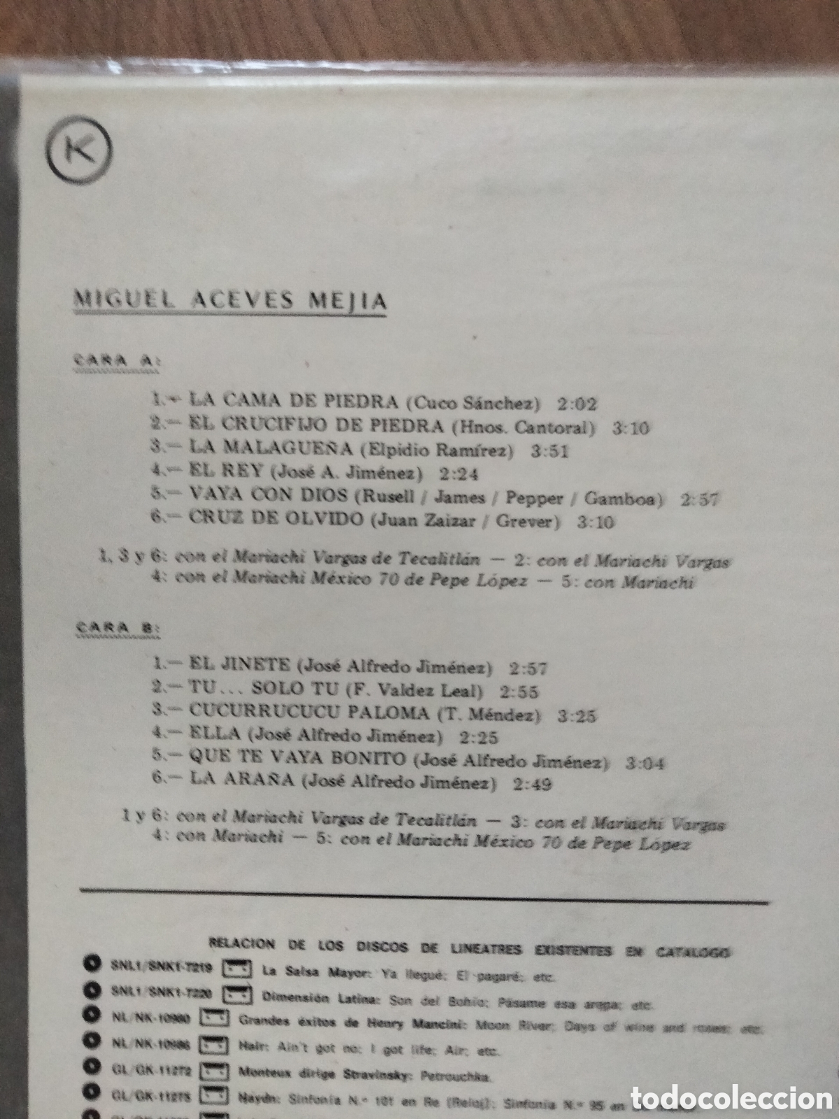 Discos de vinilo: Miguel Aceves Mejia vinilo - Foto 2