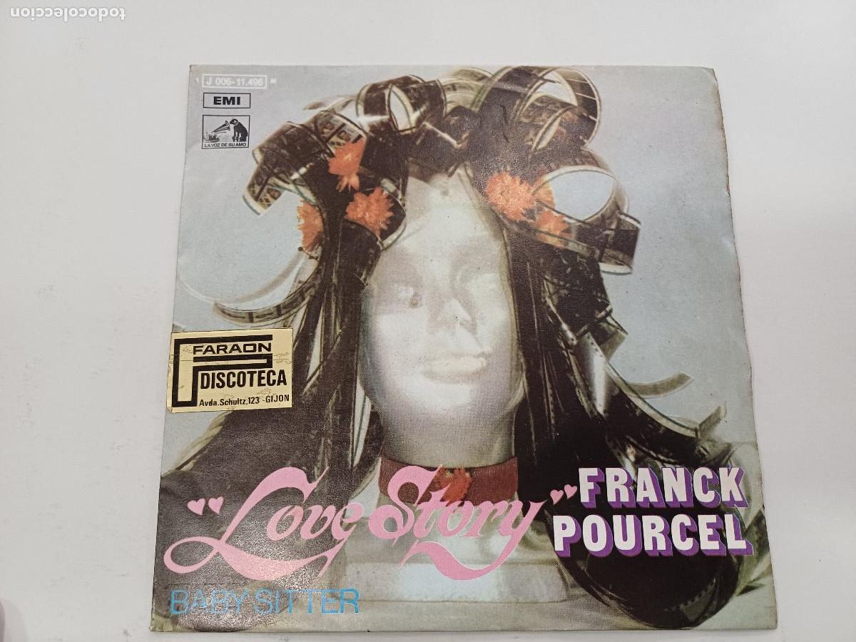Discos de vinilo: FRANCK POURCEL/LOVE STORY/SINGLE. - Foto 1