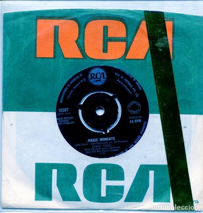Discos de vinilo: PERRY COMO / MAGIC MOMENTS + 1 (SINGLE RCA AUSTRALIANO) - Foto 1