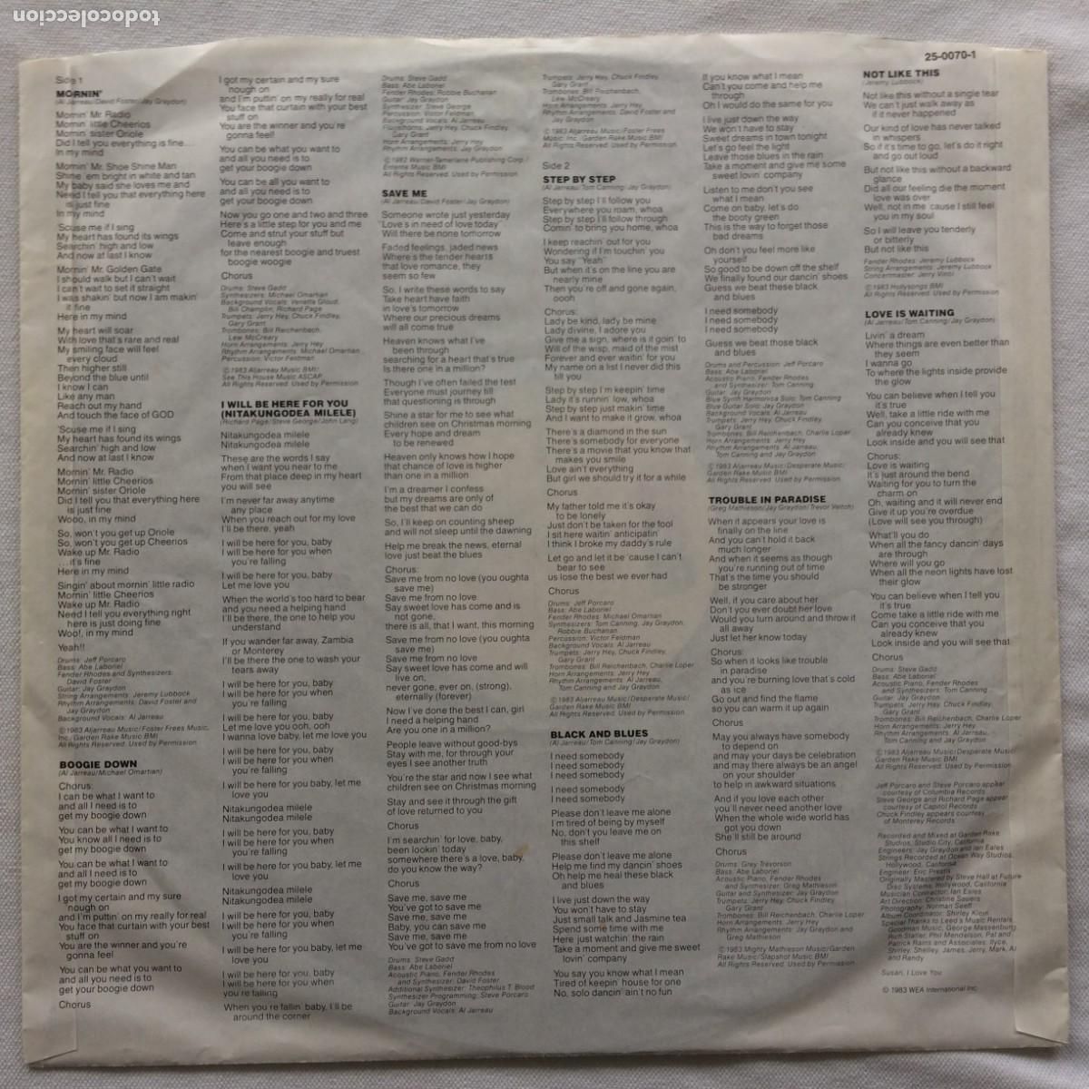 Discos de vinilo: Al Jarreau &lrm;&ndash; Jarreau Germany 1983 WEA - Foto 4