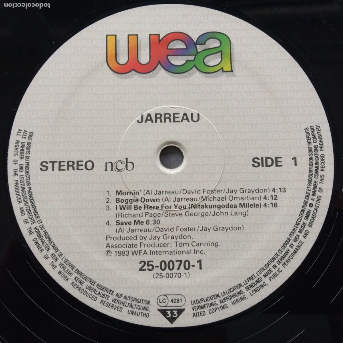 Discos de vinilo: Al Jarreau &lrm;&ndash; Jarreau Germany 1983 WEA - Foto 5