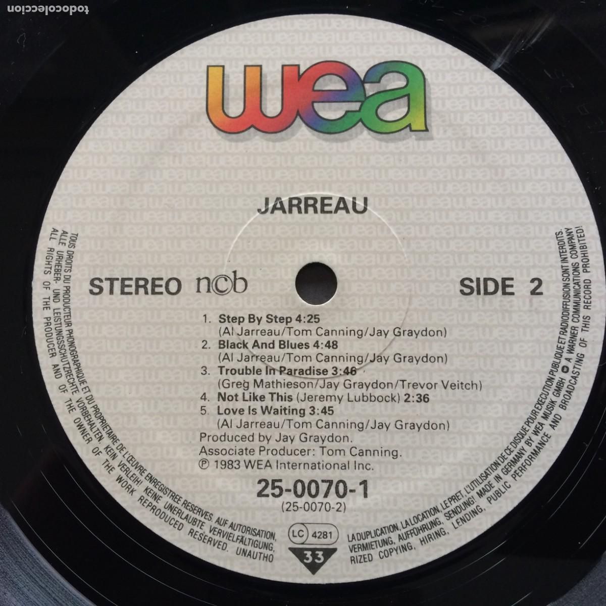 Discos de vinilo: Al Jarreau &lrm;&ndash; Jarreau Germany 1983 WEA - Foto 6