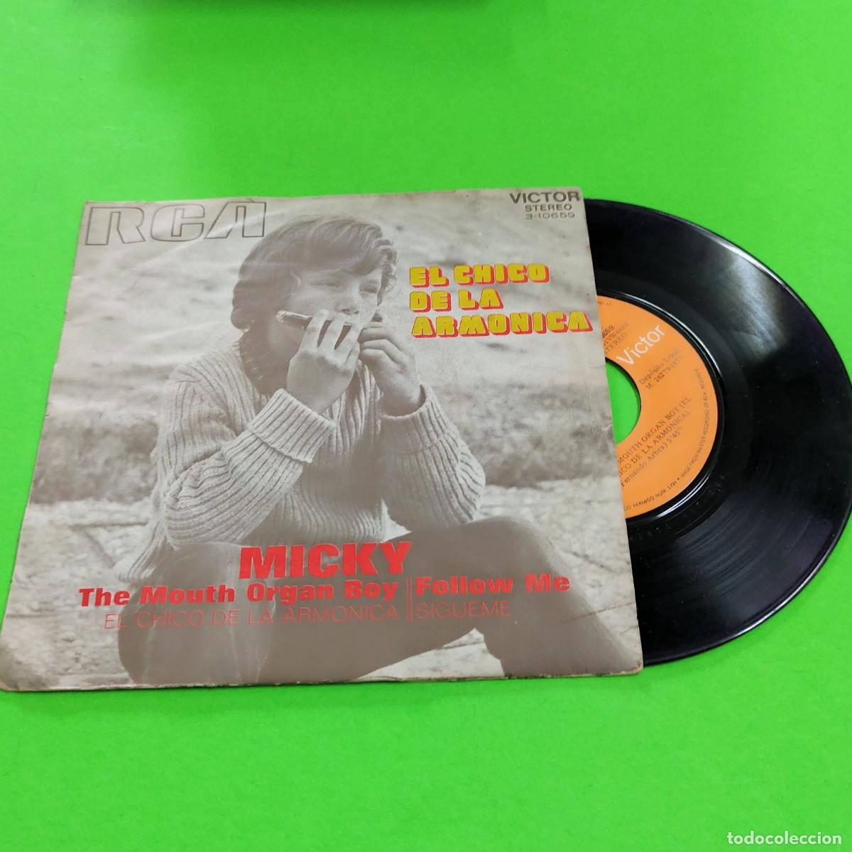 Discos de vinilo: MICKY * EL CHICO DE LA HARMONICA ** * SINGLE VINILO *JUANI - Foto 1