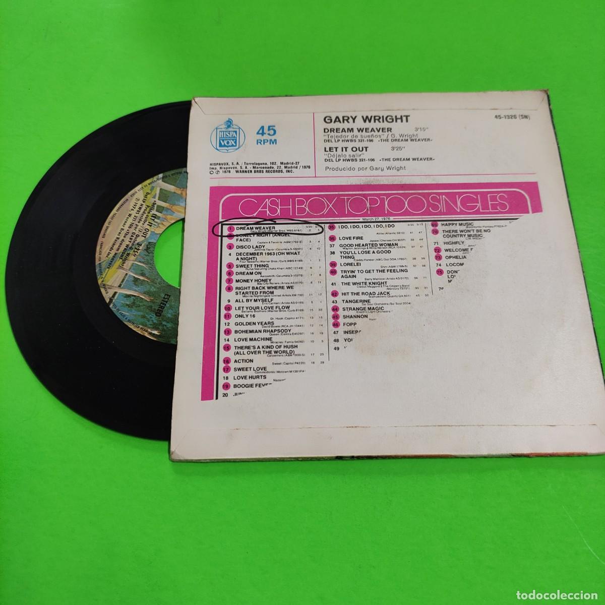 Discos de vinilo: GARY WRIGHT * DREAM VEAVER ** SINGLE VINILO *JUANI - Foto 2