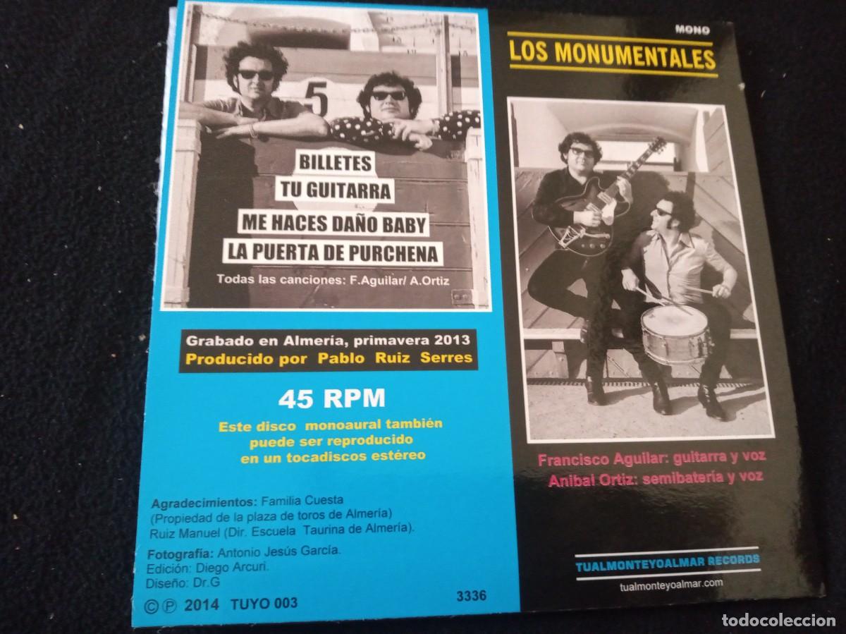 Discos de vinilo: LOS MONUMENTALES - BILLETES + 3 - EP . - Foto 2