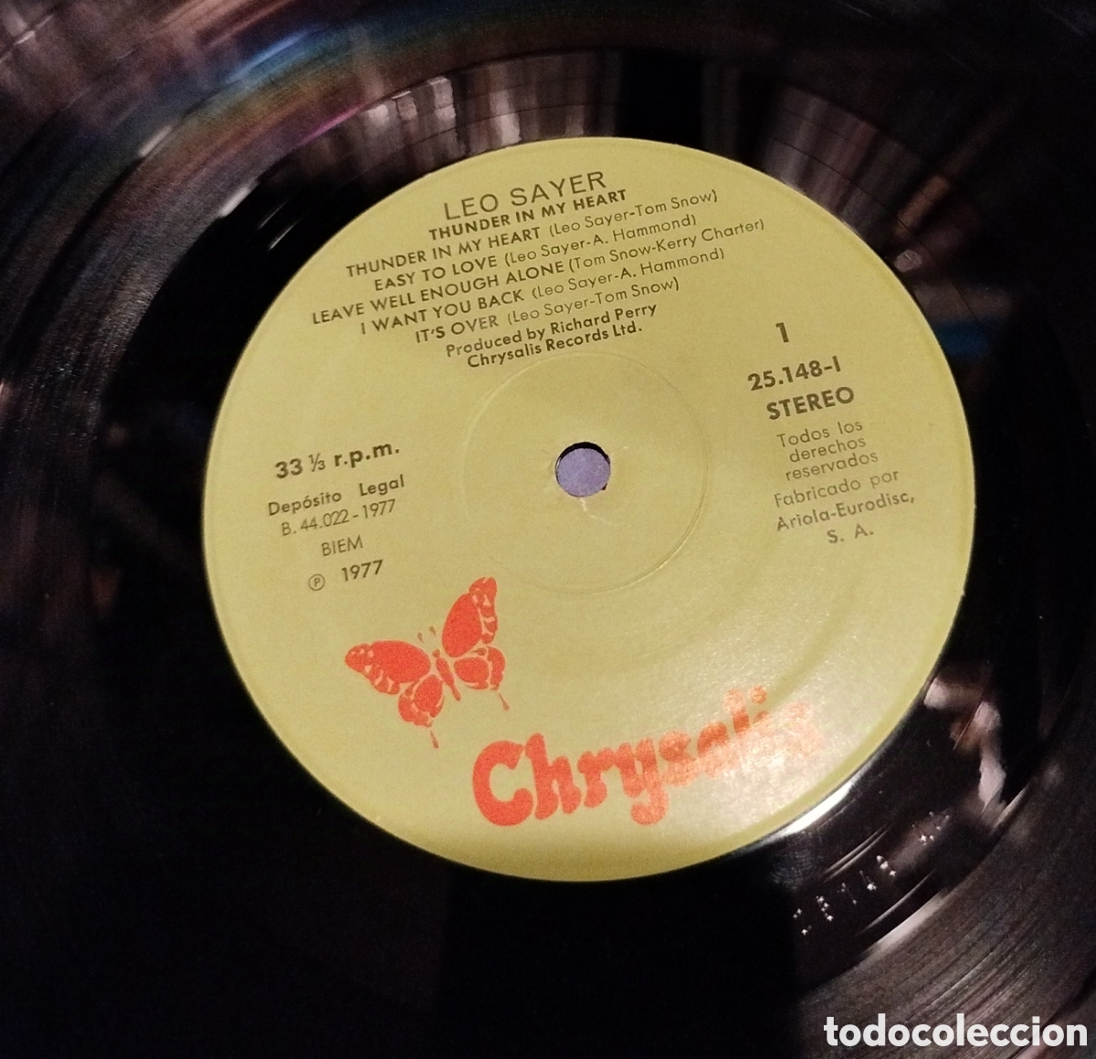 Discos de vinilo: Leo Sayer - Thunder in my heart - Foto 3