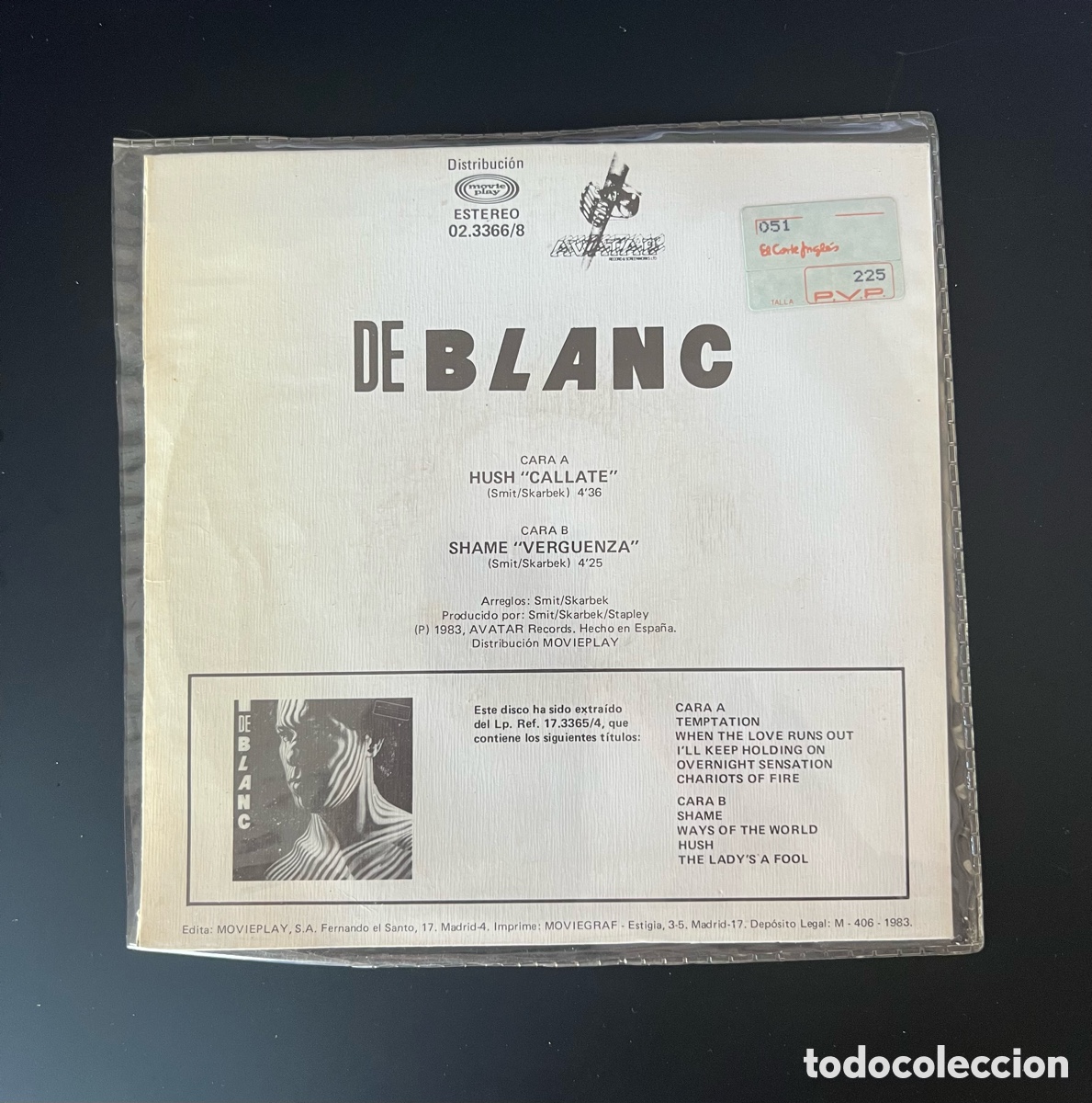 Discos de vinilo: De Blanc &lrm;&ndash; Hush = Callate - Foto 2