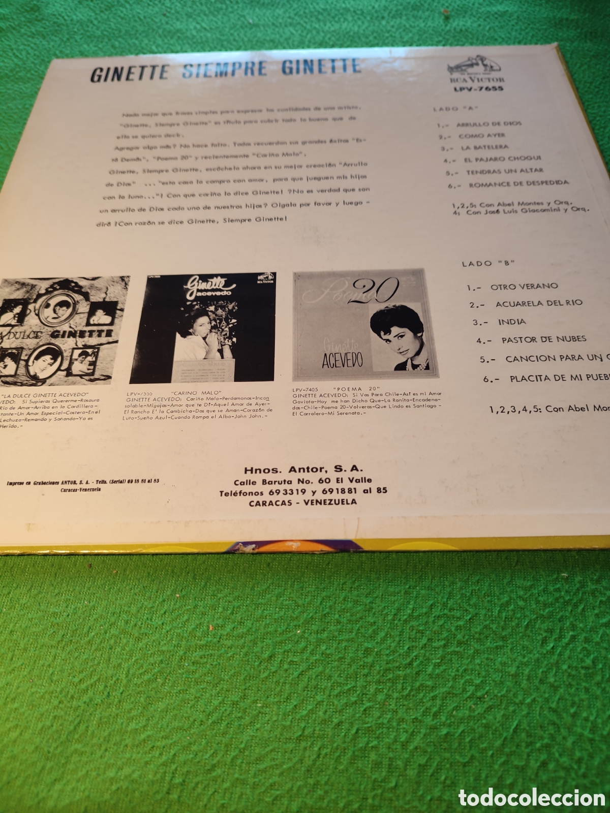 Discos de vinilo: Ginette Acevedo - Ginette siempre Ginette - Foto 2