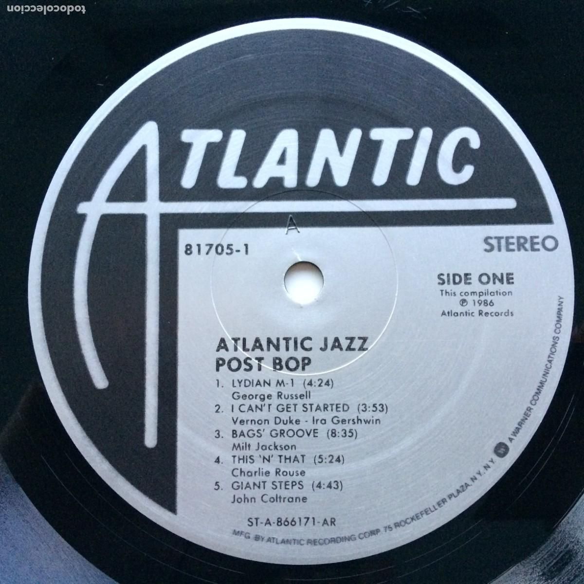 Discos de vinilo: Various &lrm;&ndash; Post Bop USA 1983 Atlantic Jazz - Foto 3