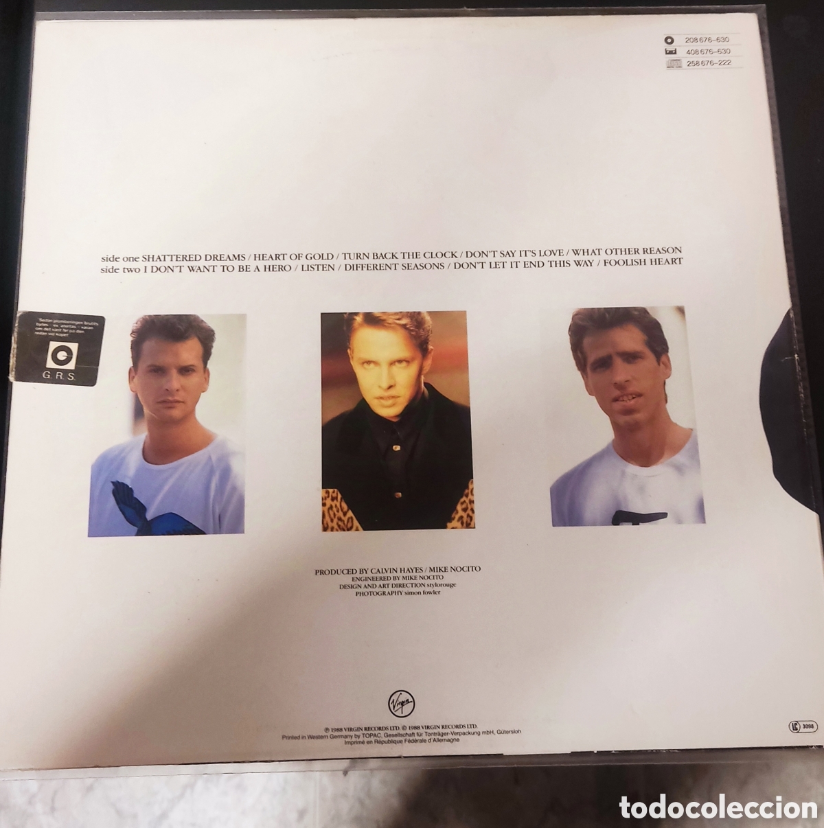 Discos de vinilo: JOHNNY HATES JAZZ - TURN BACK THE CLOCK - Foto 2