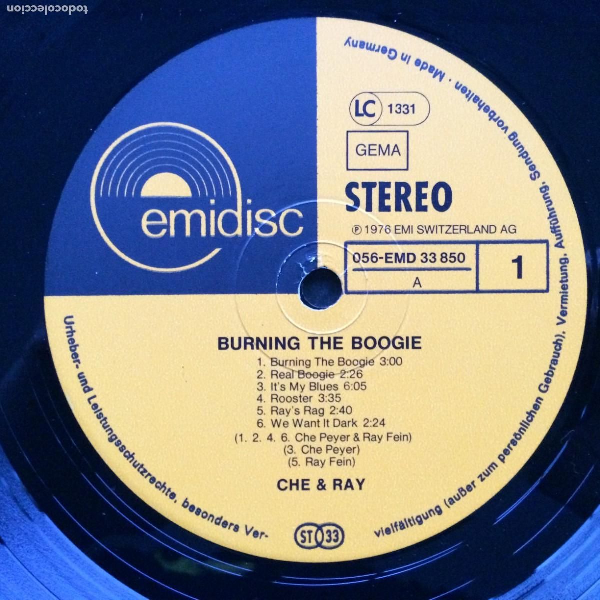 Discos de vinilo: Che & Ray &lrm;&ndash; Burning The Boogie Germany 1976 Emidisc - Foto 3