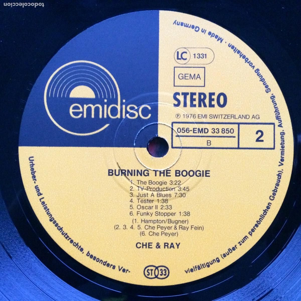 Discos de vinilo: Che & Ray &lrm;&ndash; Burning The Boogie Germany 1976 Emidisc - Foto 4