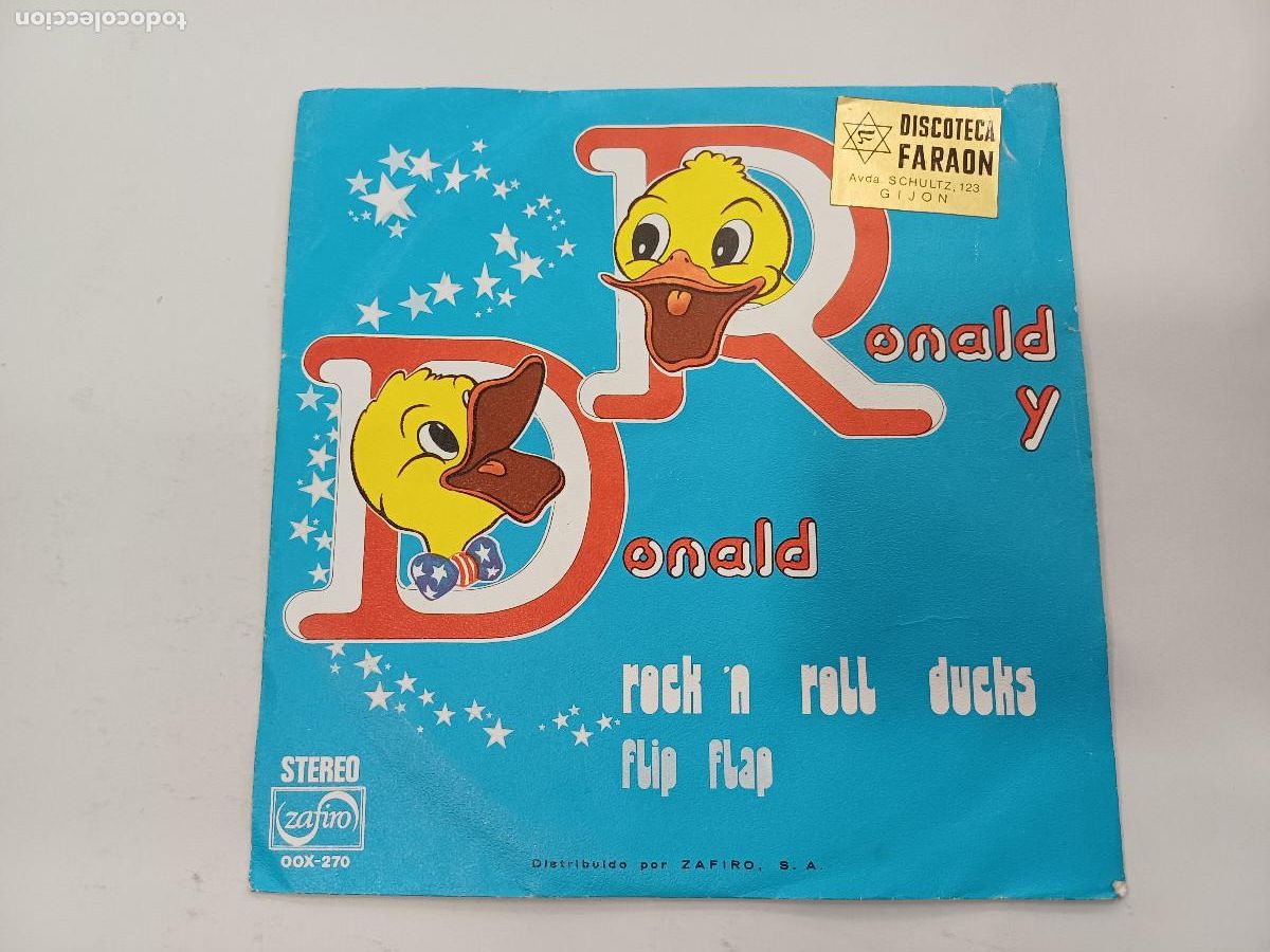 Discos de vinilo: RONALD Y DONALD/ROCK N ROLL DUCKS/SINGLE. - Foto 1