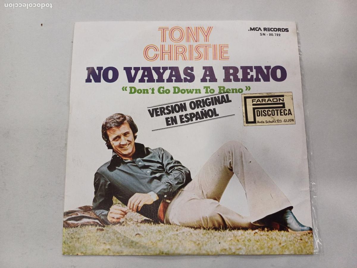 Discos de vinilo: TONY CHRISTIE/VAYAS A RENO/SINGLE. - Foto 1