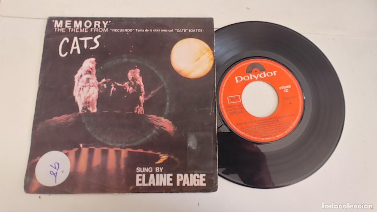 Discos de vinilo: ELAINE PAIGE-SINGLE MEMORY - Foto 1