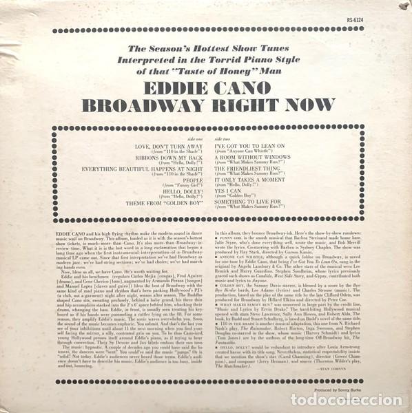 Discos de vinilo: Eddie Cano - Broadway Right Now (LP Vinilo) - Foto 4