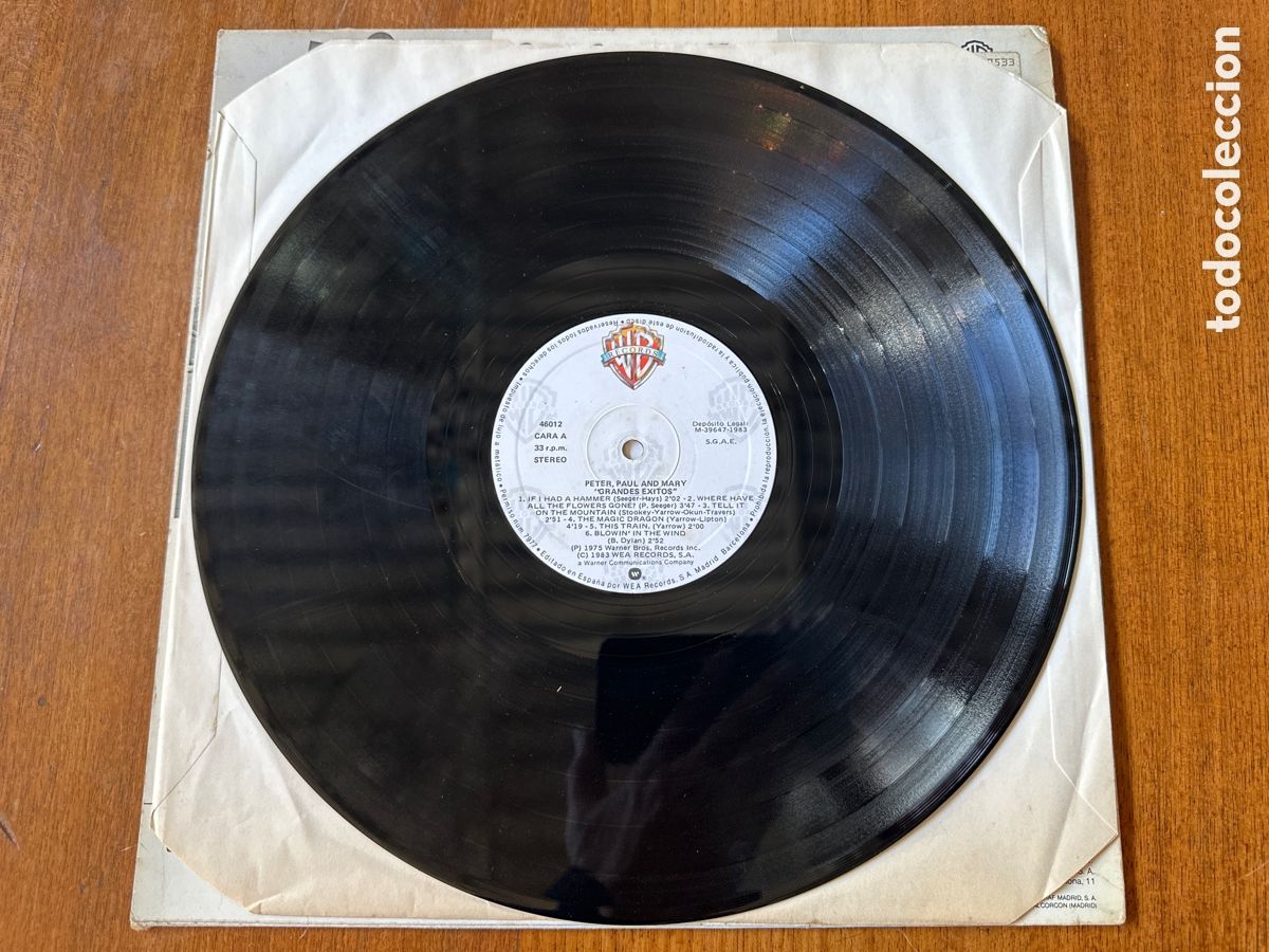 Discos de vinilo: PETER PAUL AND MARY - GRANDES EXITOS - LP - Foto 4