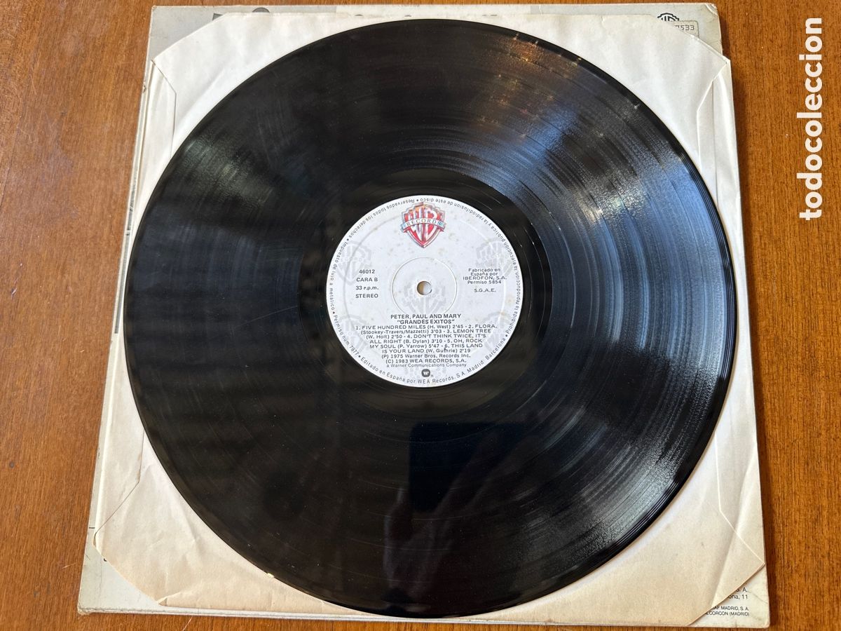 Discos de vinilo: PETER PAUL AND MARY - GRANDES EXITOS - LP - Foto 6