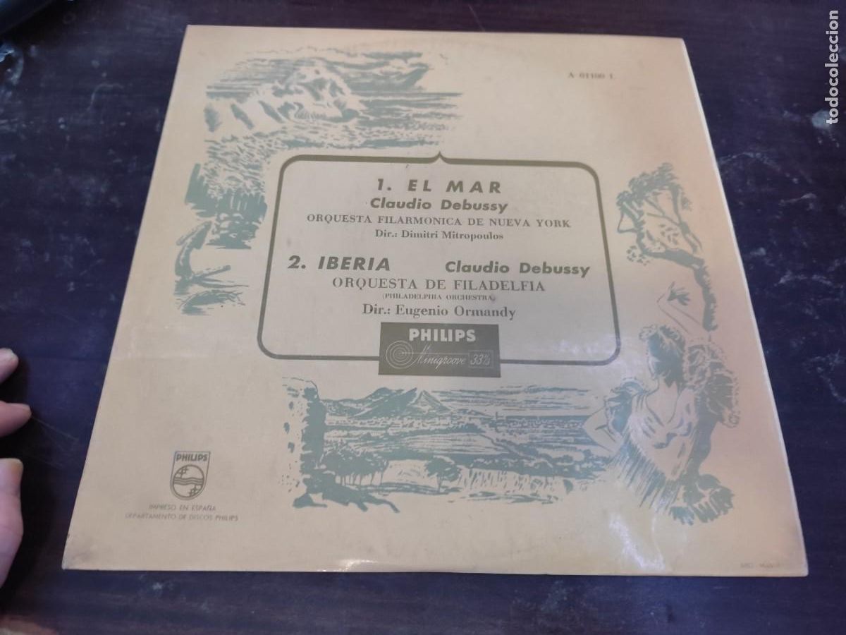 Discos de vinilo: EL MAR / DEBUSSY / DIMITRI MITROPOULOS / R13 / PHILIPS - Foto 1